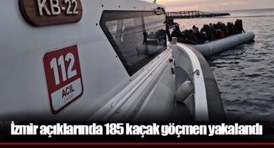 İzmir açıklarında 185 kaçak göçmen yakalandı