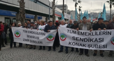 İzmir’de emekli zammına tepki: