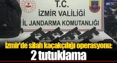 İzmir'de silah kaçakçılığı operasyonu: 2 tutuklama