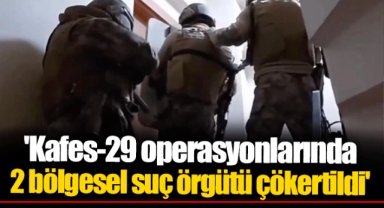 'Kafes-29 operasyonlarında 2 bölgesel suç örgütü çökertildi'