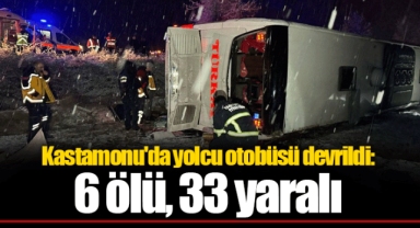 Kastamonu'da yolcu otobüsü devrildi: 6 ölü, 33 yaralı