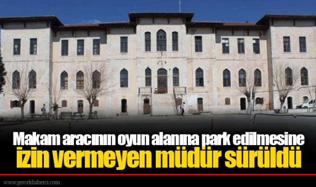 Makam aracının oyun alanına park edilmesine izin vermeyen müdür sürüldü