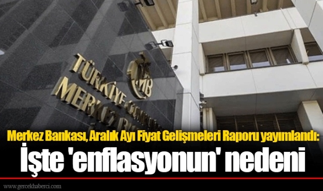 Merkez Bankası, Aralık Ayı Fiyat Gelişmeleri Raporu yayımlandı: İşte 'enflasyonun' nedeni