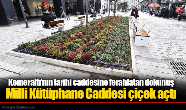 Milli Kütüphane Caddesi çiçek açtı 