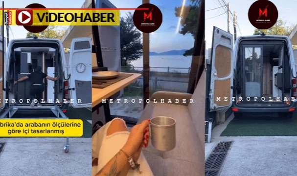 Otobüsü 30 dakikada karavana böyle dönüştürdü
