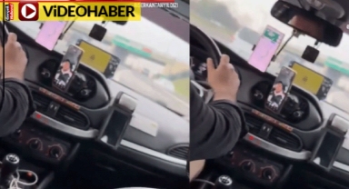 Taksiciden sorumsuzluk örneği... Araba sürerken Tiktok izledi