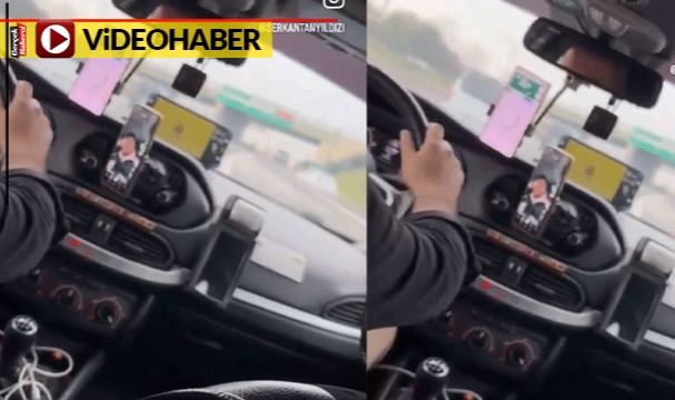 Taksiciden sorumsuzluk örneği... Araba sürerken Tiktok izledi