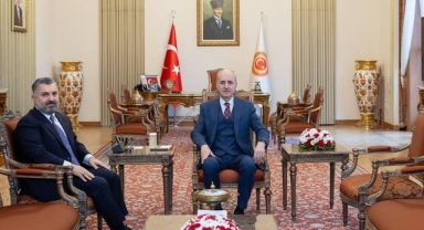 TBMM Başkanı Kurtulmuş, RTÜK Başkanı Şahin'le bir araya geldi: Gündem diziler