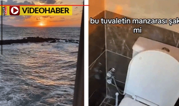 Trabzon'da bir işletmenin tuvaletinin manzarası viral oldu