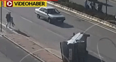 Üst geçit yerine yoldan geçtiler ortalık karıştı