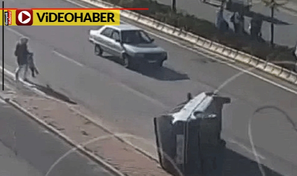 Üst geçit yerine yoldan geçtiler ortalık karıştı