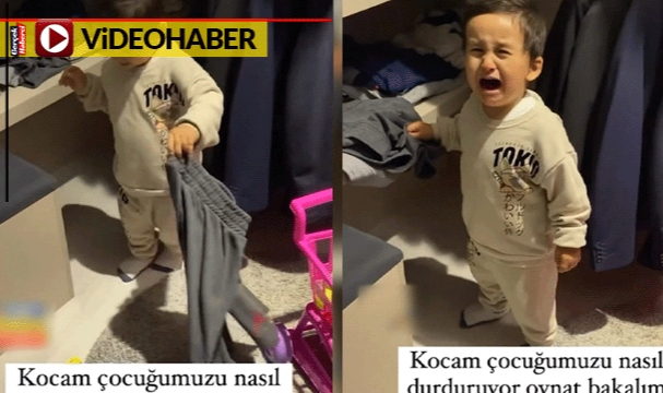 Yaramazlık yapan çocuğunu arabesk şarkı ile böyle ağlattı