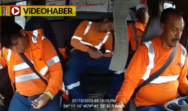 Yolda uyuya kalan işçiler az kalsın ölüyordu