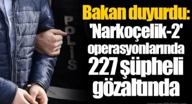 Bakan duyurdu: 'Narkoçelik-2' operasyonlarında 227 şüpheli gözaltında