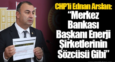 CHP’li Ednan Arslan: “Merkez Bankası Başkanı Enerji Şirketlerinin Sözcüsü Gibi”