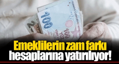Emeklilerin zam farkı hesaplarına yatırılıyor!