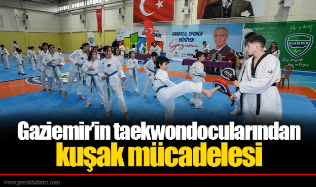 Gaziemir’in taekwondocularından kuşak mücadelesi