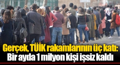 Gerçek, TÜİK rakamlarının üç katı: Bir ayda 1 milyon kişi işsiz kaldı