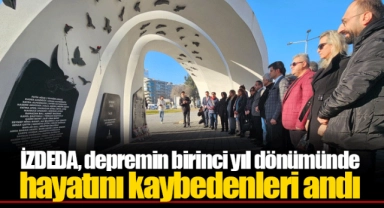 İZDEDA, depremin birinci yıl dönümünde hayatını kaybedenleri andı 