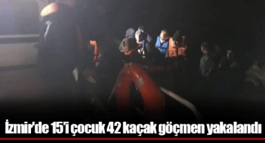İzmir'de 15’i çocuk 42 kaçak göçmen yakalandı