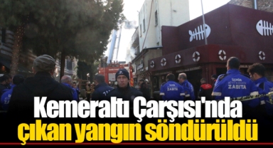 Kemeraltı Çarşısı'nda çıkan yangın söndürüldü