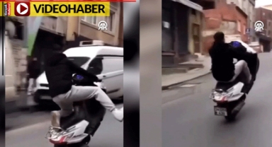 Motosikletle tehlikeli şov polis radarına girdi... Yaşı küçük sürücüye rekor ceza