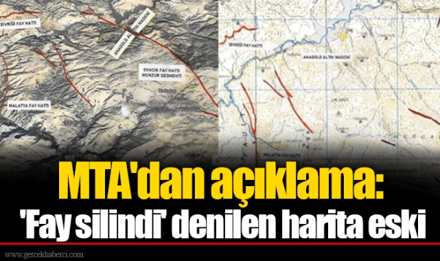 MTA'dan açıklama: 'Fay silindi' denilen harita eski