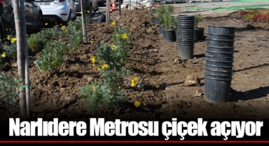 Narlıdere Metrosu çiçek açıyor