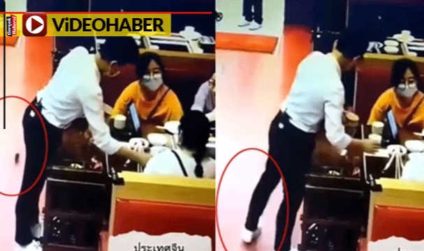 "Profesyonel" garson fareyi çaktırmadan yakaladı