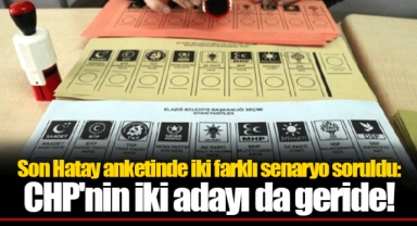 Son Hatay anketinde iki farklı senaryo soruldu: CHP'nin iki adayı da geride!
