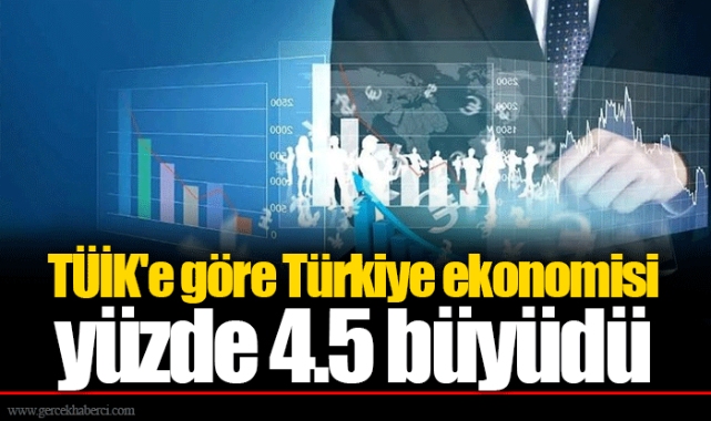 TÜİK'e göre Türkiye ekonomisi yüzde 4.5 büyüdü