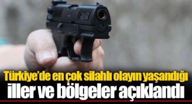 Türkiye’de en çok silahlı olayın yaşandığı iller ve bölgeler açıklandı