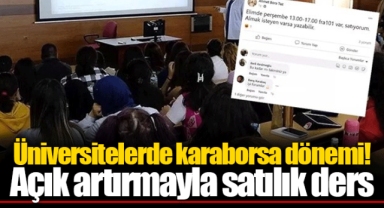 Üniversitelerde karaborsa dönemi! Açık artırmayla satılık ders