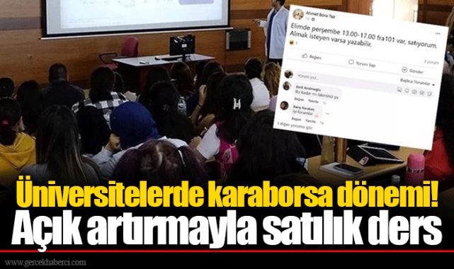 Üniversitelerde karaborsa dönemi! Açık artırmayla satılık ders