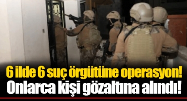 6 ilde 6 suç örgütüne operasyon! Onlarca kişi gözaltına alındı!