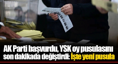 AK Parti başvurdu, YSK oy pusulasını son dakikada değiştirdi: İşte yeni pusula