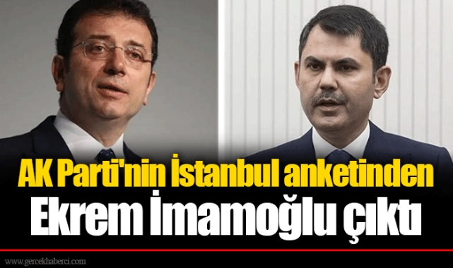 AK Parti'nin İstanbul anketinden Ekrem İmamoğlu çıktı