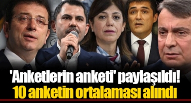 'Anketlerin anketi' paylaşıldı! 10 anketin ortalaması alındı