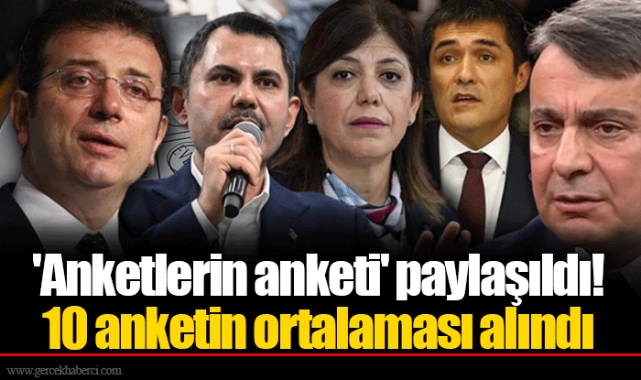 'Anketlerin anketi' paylaşıldı!  10 anketin ortalaması alındı