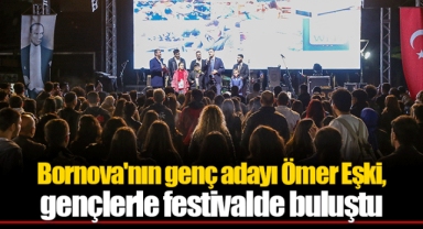 Bornova'nın genç adayı Ömer Eşki, gençlerle festivalde buluştu