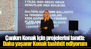 Çankırı Konak için projelerini tanıttı: Daha yaşanır Konak taahhüt ediyorum