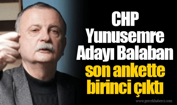 CHP Yunusemre Adayı Balaban son ankette birinci çıktı 