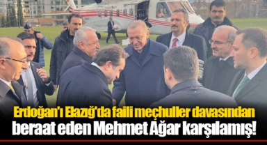 Erdoğan'ı Elazığ'da faili meçhuller davasından beraat eden Mehmet Ağar karşılamış!