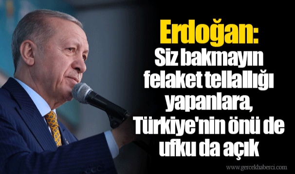 Erdoğan: Siz bakmayın felaket tellallığı yapanlara, Türkiye'nin önü de ufku da açık