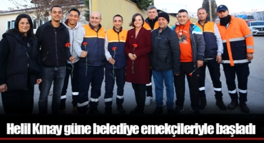 Helil Kınay güne belediye emekçileriyle başladı