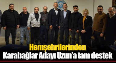 Hemşehrilerinden Karabağlar Adayı Uzun’a tam destek