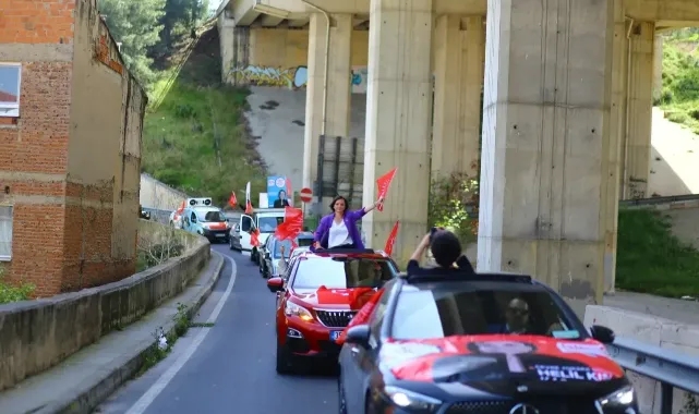 Karabağlar’da Helil Kınay için kilometrelerce konvoy