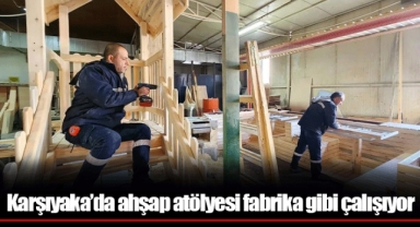 Karşıyaka’da ahşap atölyesi fabrika gibi çalışıyor