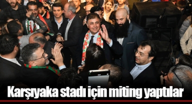 Karşıyaka stadı için miting yaptılar