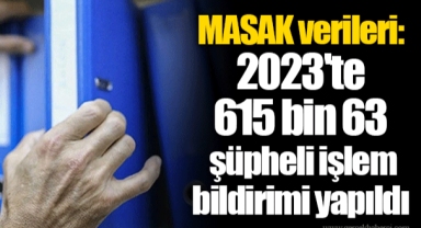 MASAK verileri: 2023'te 615 bin 63 şüpheli işlem bildirimi yapıldı